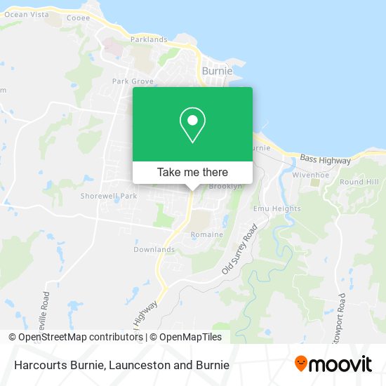 Harcourts Burnie map