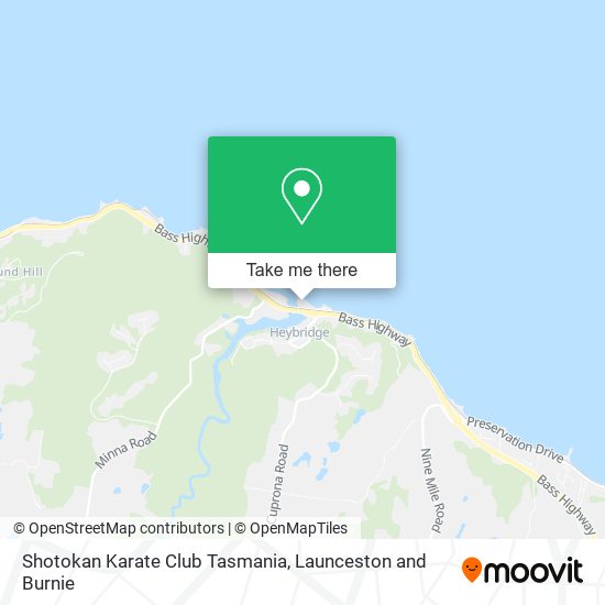Shotokan Karate Club Tasmania map