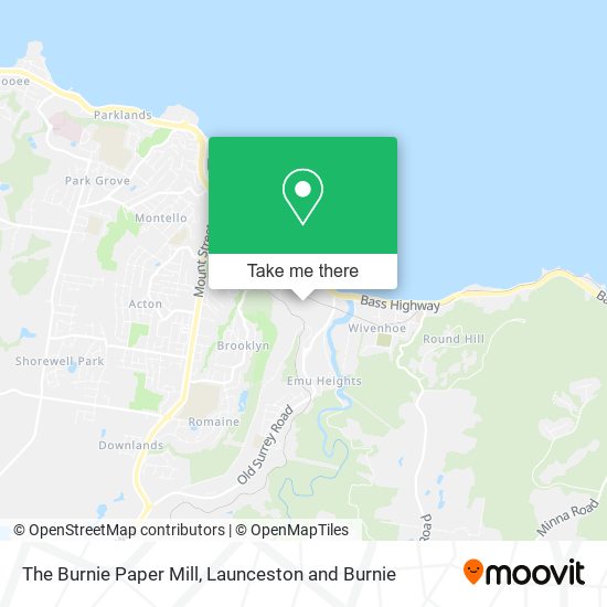 Mapa The Burnie Paper Mill