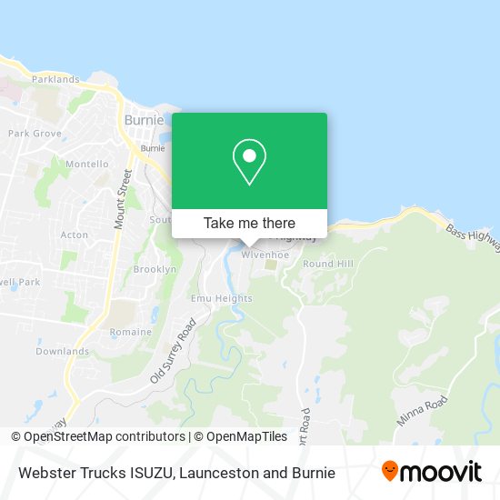 Webster Trucks ISUZU map