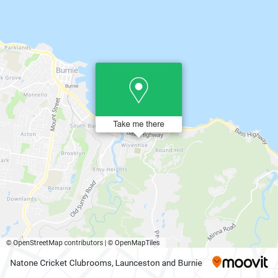 Mapa Natone Cricket Clubrooms