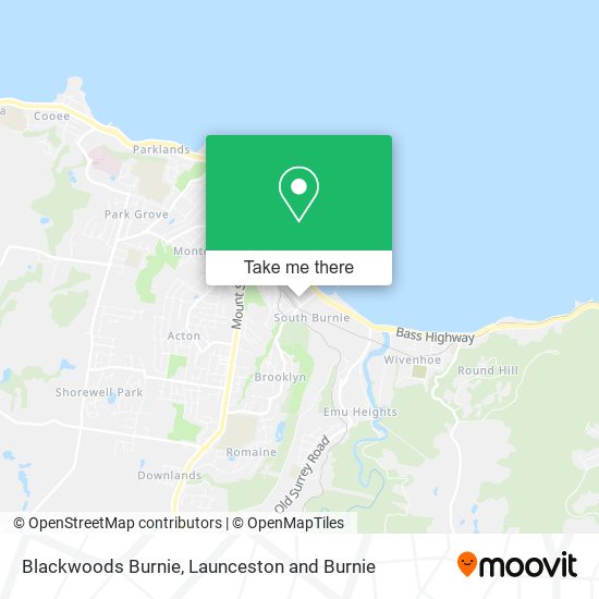 Blackwoods Burnie map