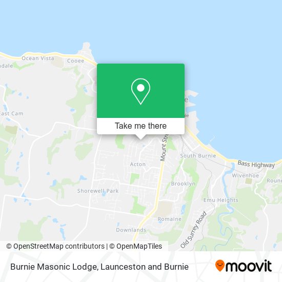 Burnie Masonic Lodge map