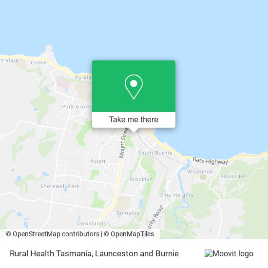 Rural Health Tasmania map