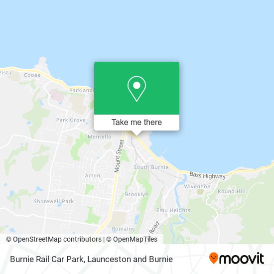 Burnie Rail Car Park map