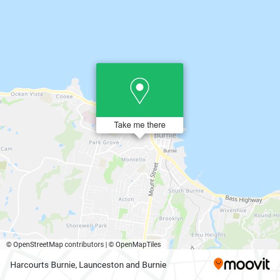 Harcourts Burnie map