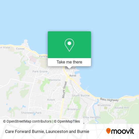 Care Forward Burnie map