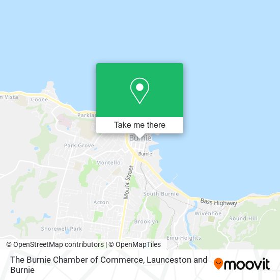 The Burnie Chamber of Commerce map