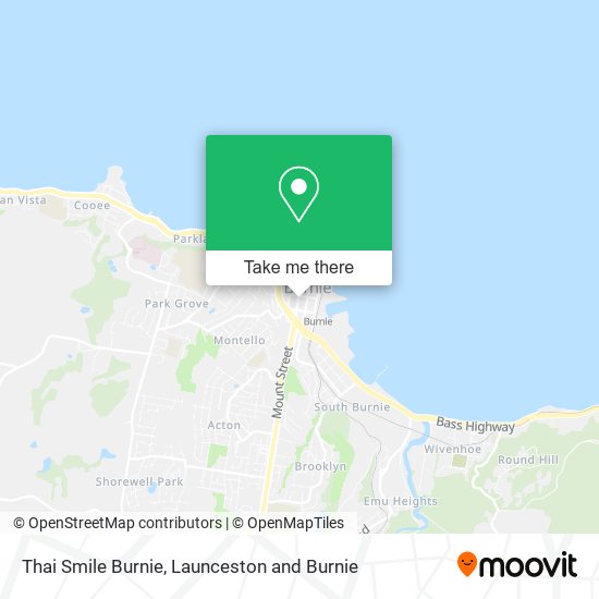 Thai Smile Burnie map