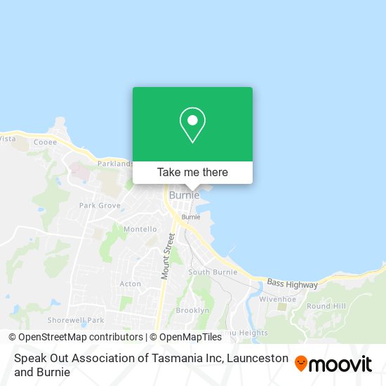 Speak Out Association of Tasmania Inc map