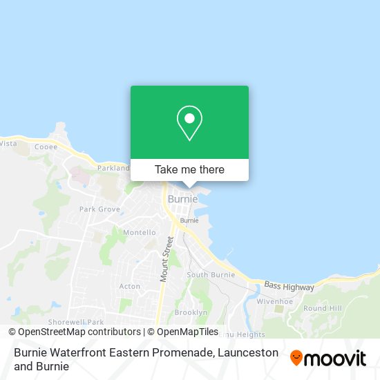Burnie Waterfront Eastern Promenade map