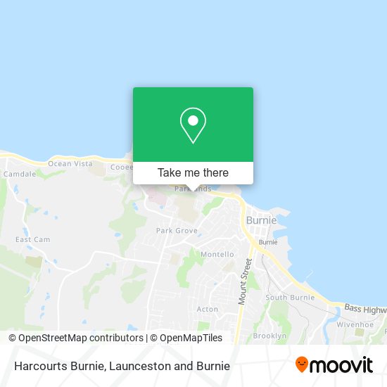 Harcourts Burnie map