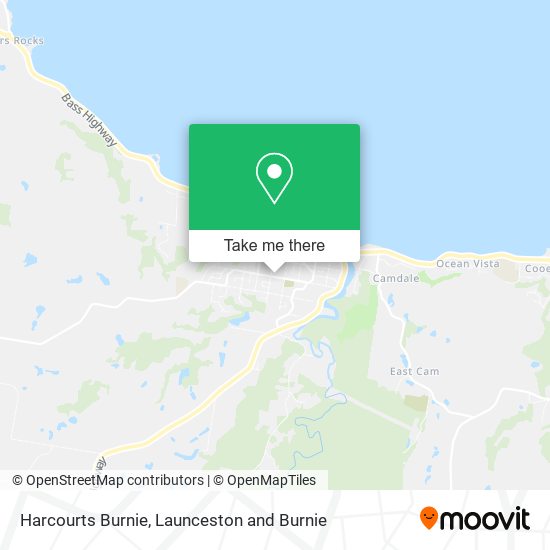 Harcourts Burnie map
