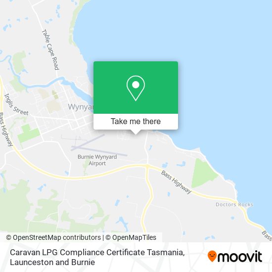 Caravan LPG Compliance Certificate Tasmania map