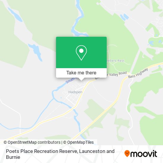 Poets Place Recreation Reserve map