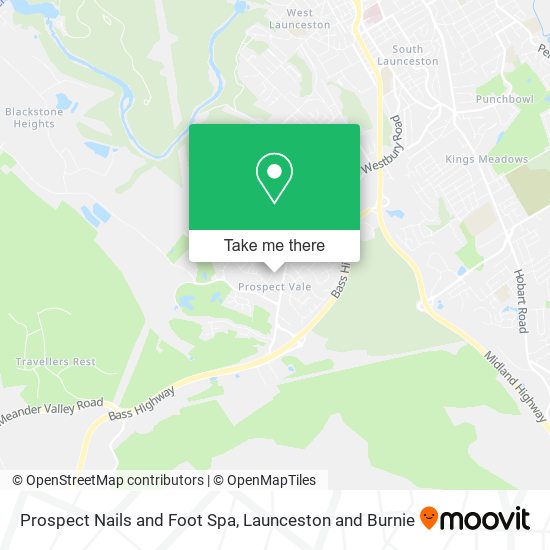 Prospect Nails and Foot Spa map