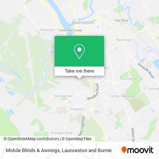 Mobile Blinds & Awnings map