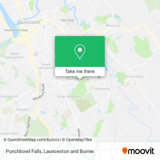 Punchbowl Falls map