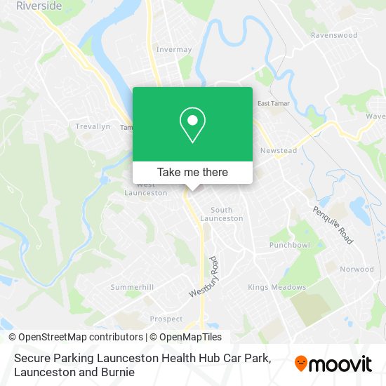 Secure Parking Launceston Health Hub Car Park map