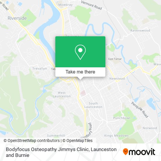 Mapa Bodyfocus Osteopathy Jimmys Clinic