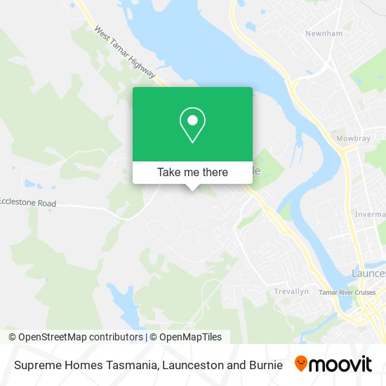 Supreme Homes Tasmania map