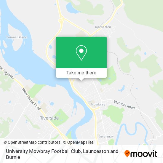 University Mowbray Football Club map