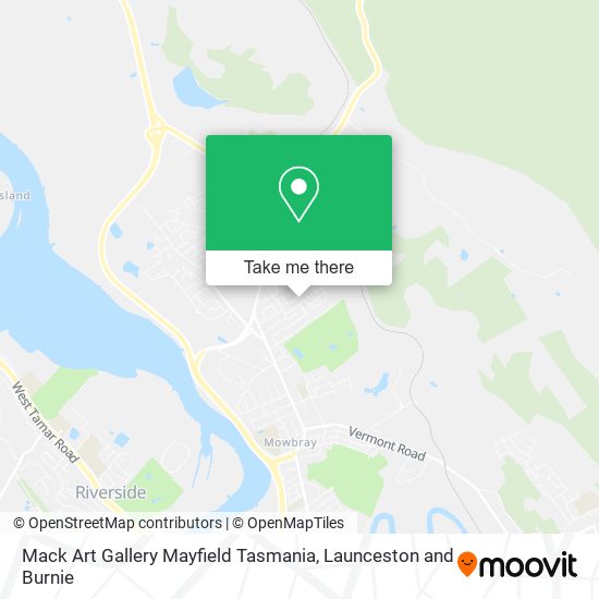 Mack Art Gallery Mayfield Tasmania map
