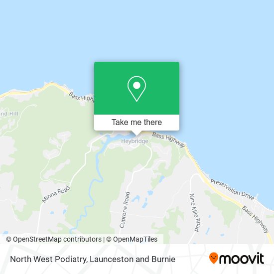 North West Podiatry map