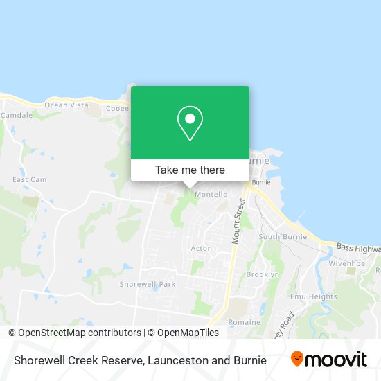 Shorewell Creek Reserve map