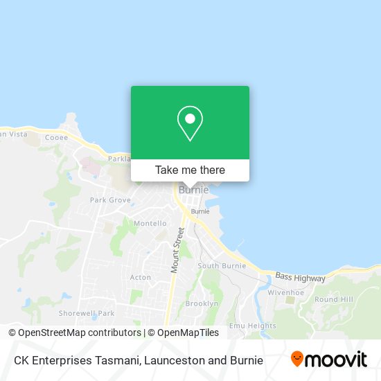 CK Enterprises Tasmani map
