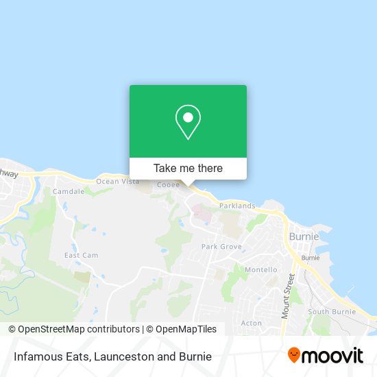 Infamous Eats map
