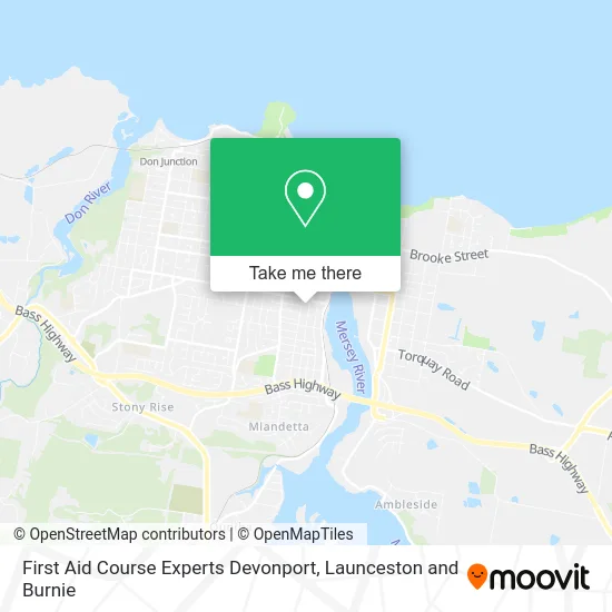 First Aid Course Experts Devonport map