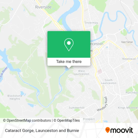 Cataract Gorge map