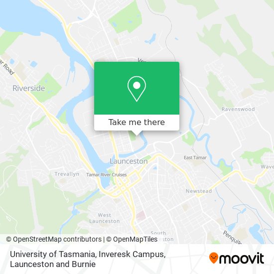 University of Tasmania, Inveresk Campus map