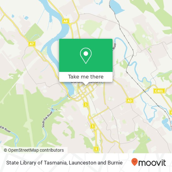 State Library of Tasmania map