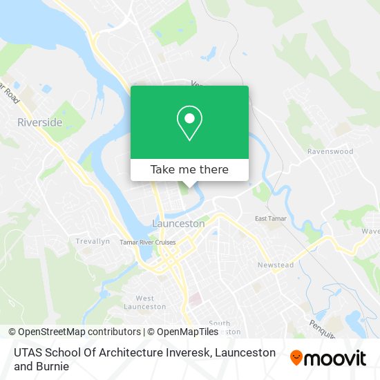 UTAS School Of Architecture Inveresk map