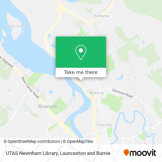 UTAS Newnham Library map