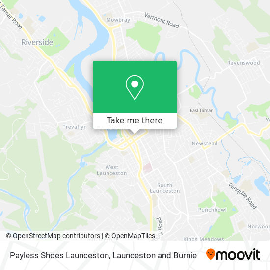 Payless Shoes Launceston map