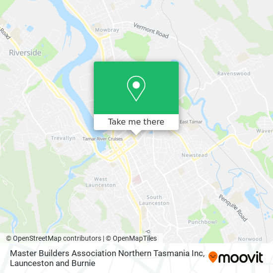 Master Builders Association Northern Tasmania Inc map