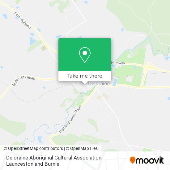 Deloraine Aboriginal Cultural Association map