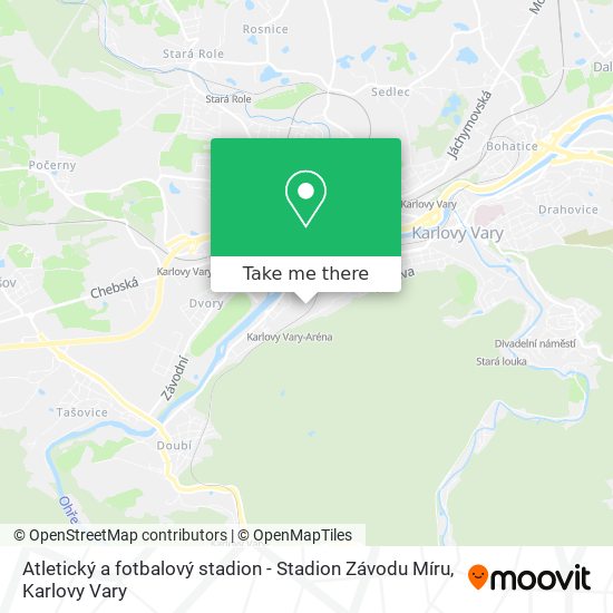 Atletický a fotbalový stadion - Stadion Závodu Míru map