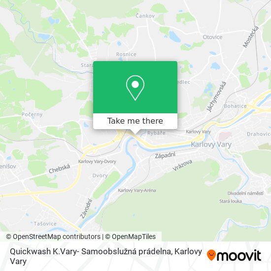 Quickwash K.Vary- Samoobslužná prádelna map