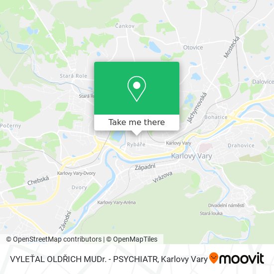 VYLEŤAL OLDŘICH MUDr. - PSYCHIATR map