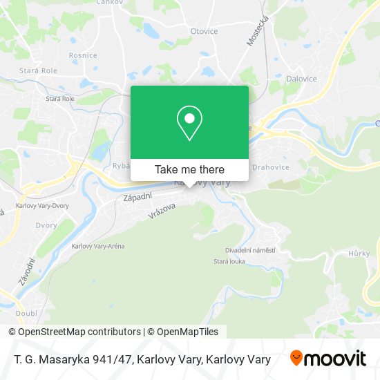 Карта T. G. Masaryka 941 / 47, Karlovy Vary