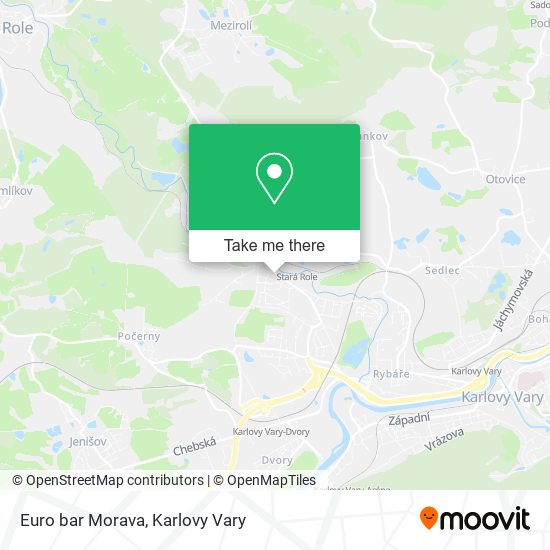 Euro bar Morava map