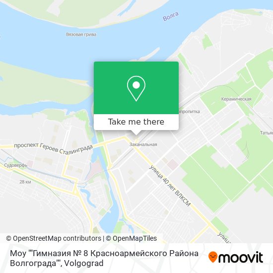 Моу ""Гимназия № 8 Красноармейского Района Волгограда"" map