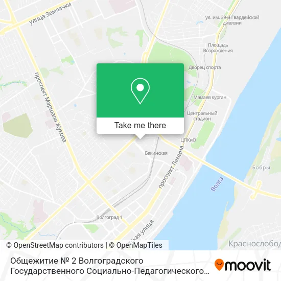 Общежитие № 2 Волгоградского Государственного Социально-Педагогического Университета map