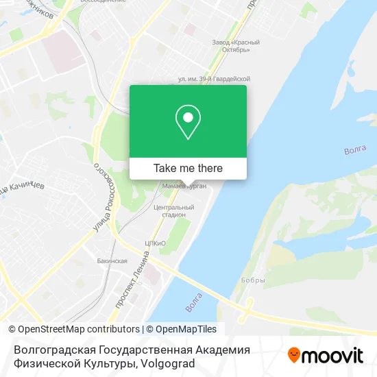 Волгоградская Государственная Академия Физической Культуры map