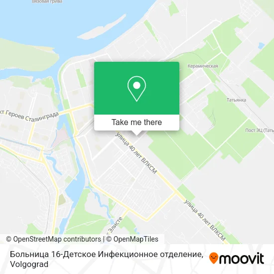 Больница 16-Детское Инфекционное отделение map