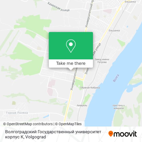 Волгоградский Государственный университет корпус К map